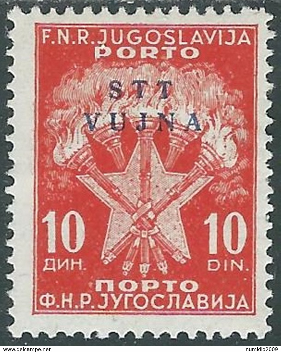 1952 TRIESTE B SEGNATASSE SOPRASTAMPATO 10 D MH * - RB33-10 - Segnatasse