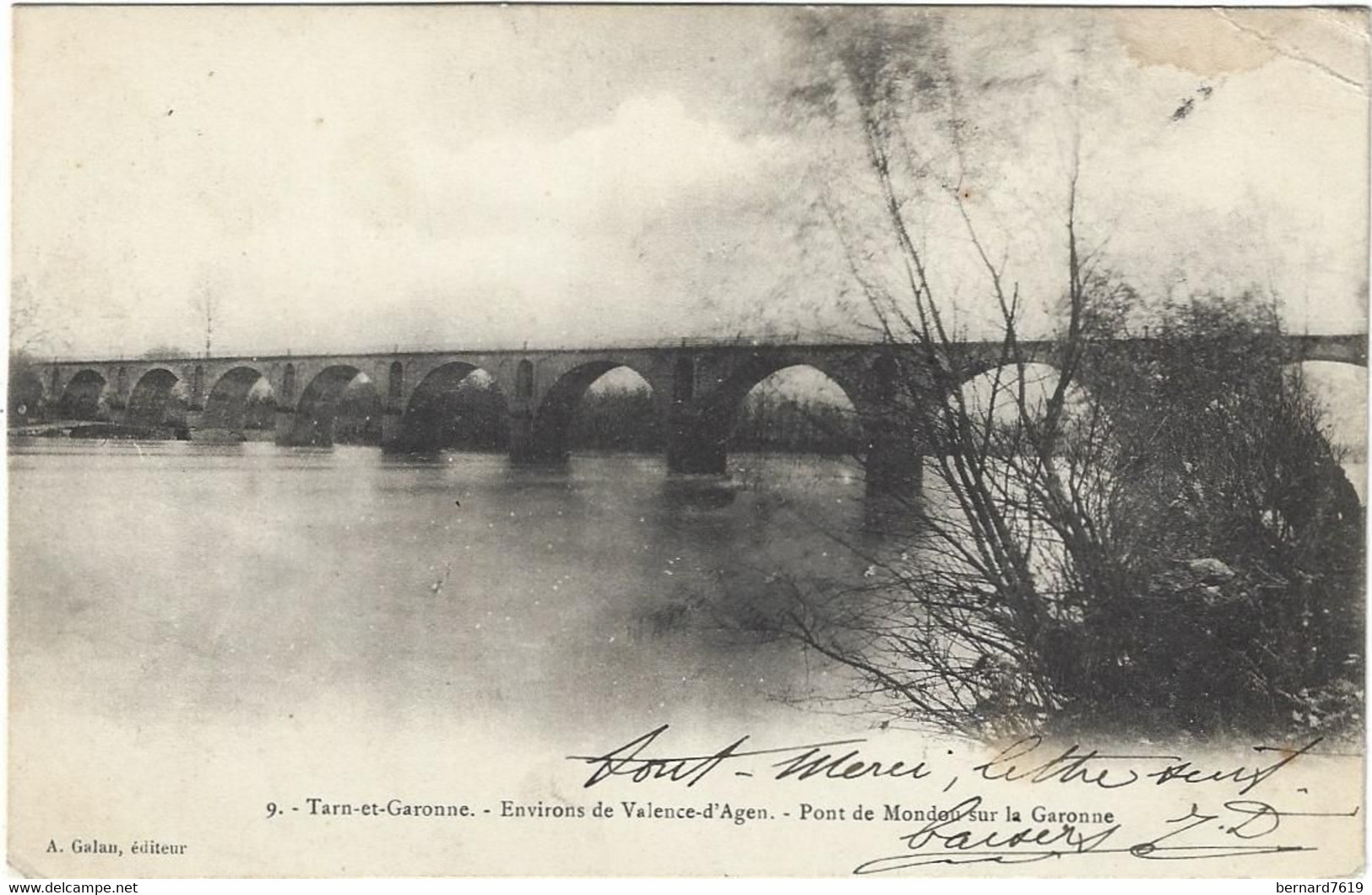 82  Mondou  -   - Environs  De Valence D'agent -  Pont De Mondou  Sur La Garonne - Montclar De Quercy