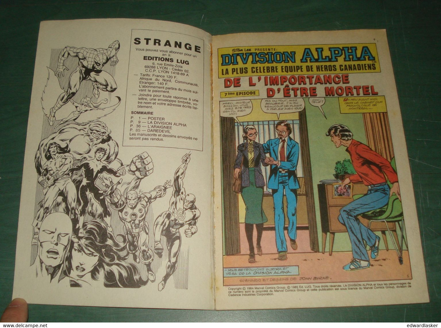 BD STRANGE N°186 - Lug 1985 - Spiderman - Sans Poster - Strange