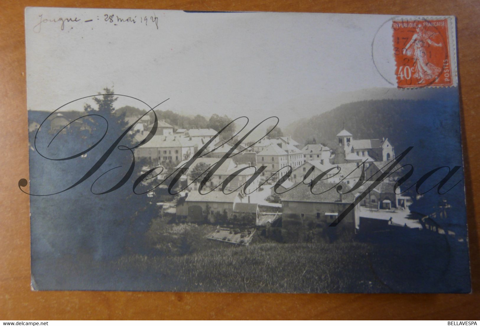 Jougne Carte Photo Original    RPPC  Village Panorama Envoye 28 Mai  1927   Doubs D25 Pontarlier. - Pontarlier