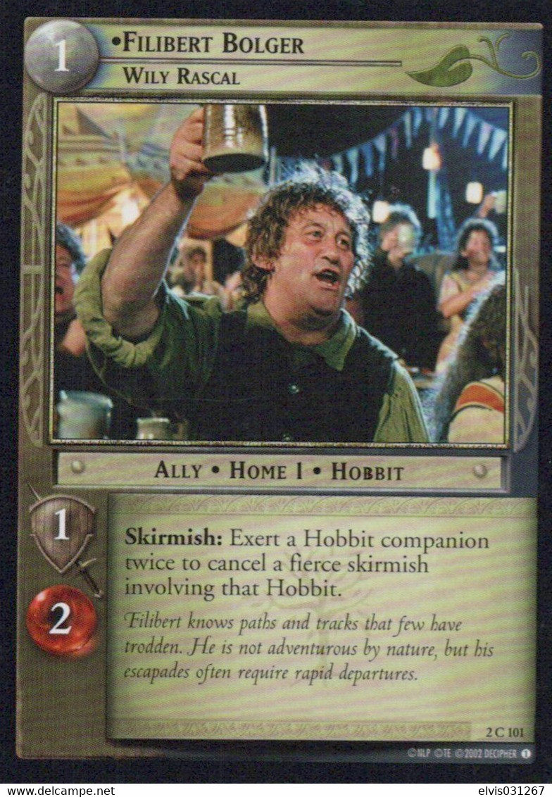 Vintage The Lord Of The Rings: #1 Filibert Bolger Wily Rascal - EN - 2001-2004 - Mint Condition - Trading Card Game - Herr Der Ringe