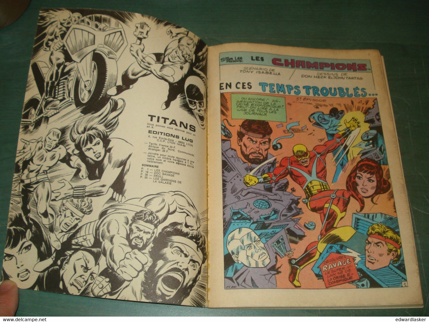 BD TITANS N°8 - Les Champions - Doc Savage - Gardiens De La Galaxie Etc - Lug 1977 - Titans