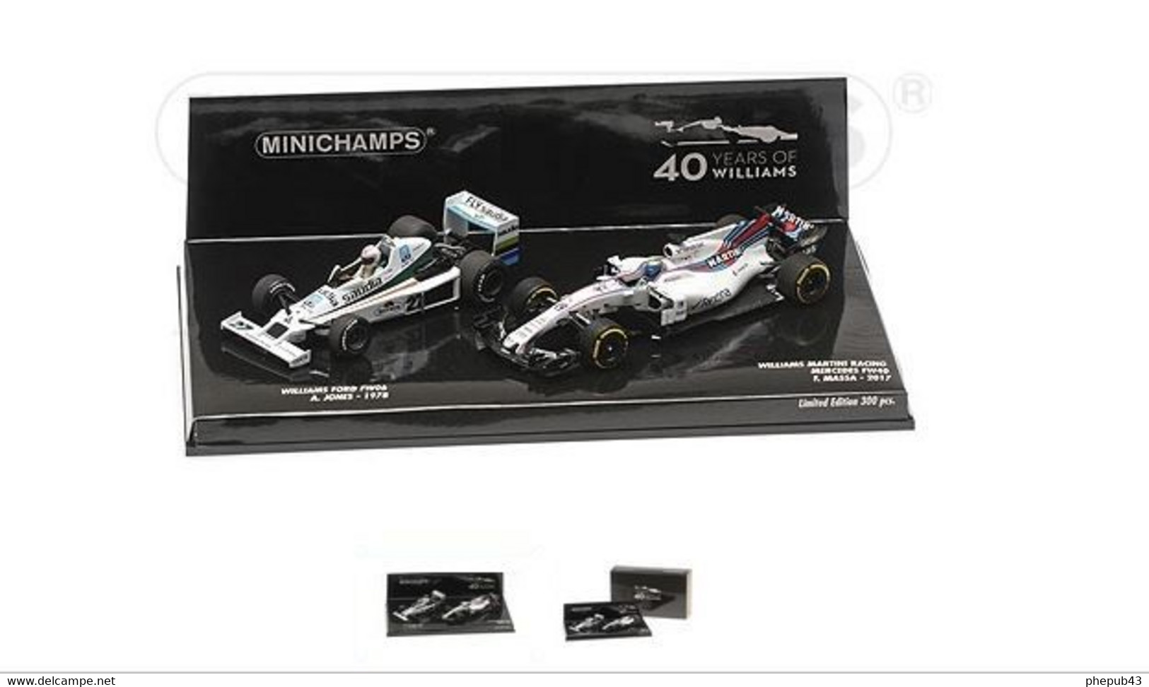 Williams Ford FW06 + Williams Mercedes FW040 - Team Williams 40 Years - Alan Jones 1978 - Felipe Massa 2017 - Minichamps - Minichamps