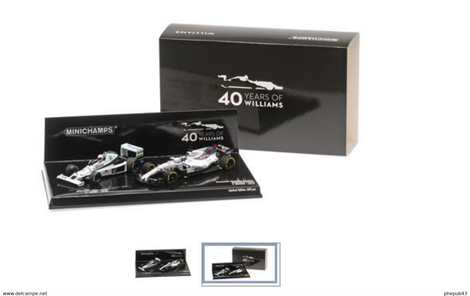 Williams Ford FW06 + Williams Mercedes FW040 - Team Williams 40 Years - Alan Jones 1978 - Felipe Massa 2017 - Minichamps - Minichamps