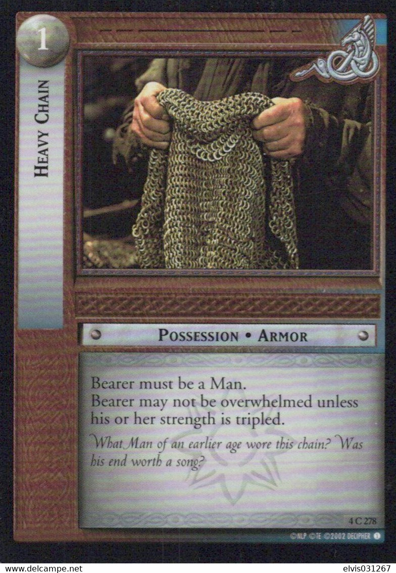 Vintage The Lord Of The Rings: #1 Heavy Chain - EN - 2001-2004 - Mint Condition - Trading Card Game - El Señor De Los Anillos