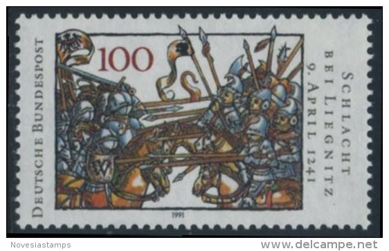 !a! GERMANY 1991 Mi. 1511 MNH SINGLE -Battle Of Liegnitz - Unused Stamps