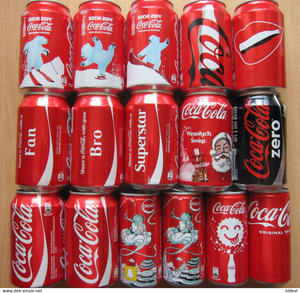 COCA COLA Lot 16 Cans 330 / 200ml Different Top Empty From Lithuania LV EE 2014-2021's - Blikken