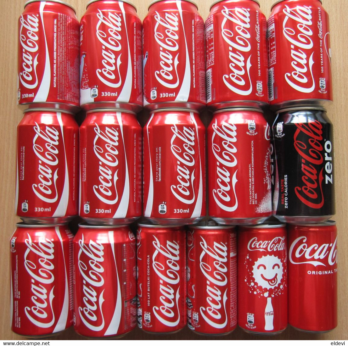 COCA COLA Lot 16 Cans 330 / 200ml Different Top Empty From Lithuania LV EE 2014-2021's - Latas