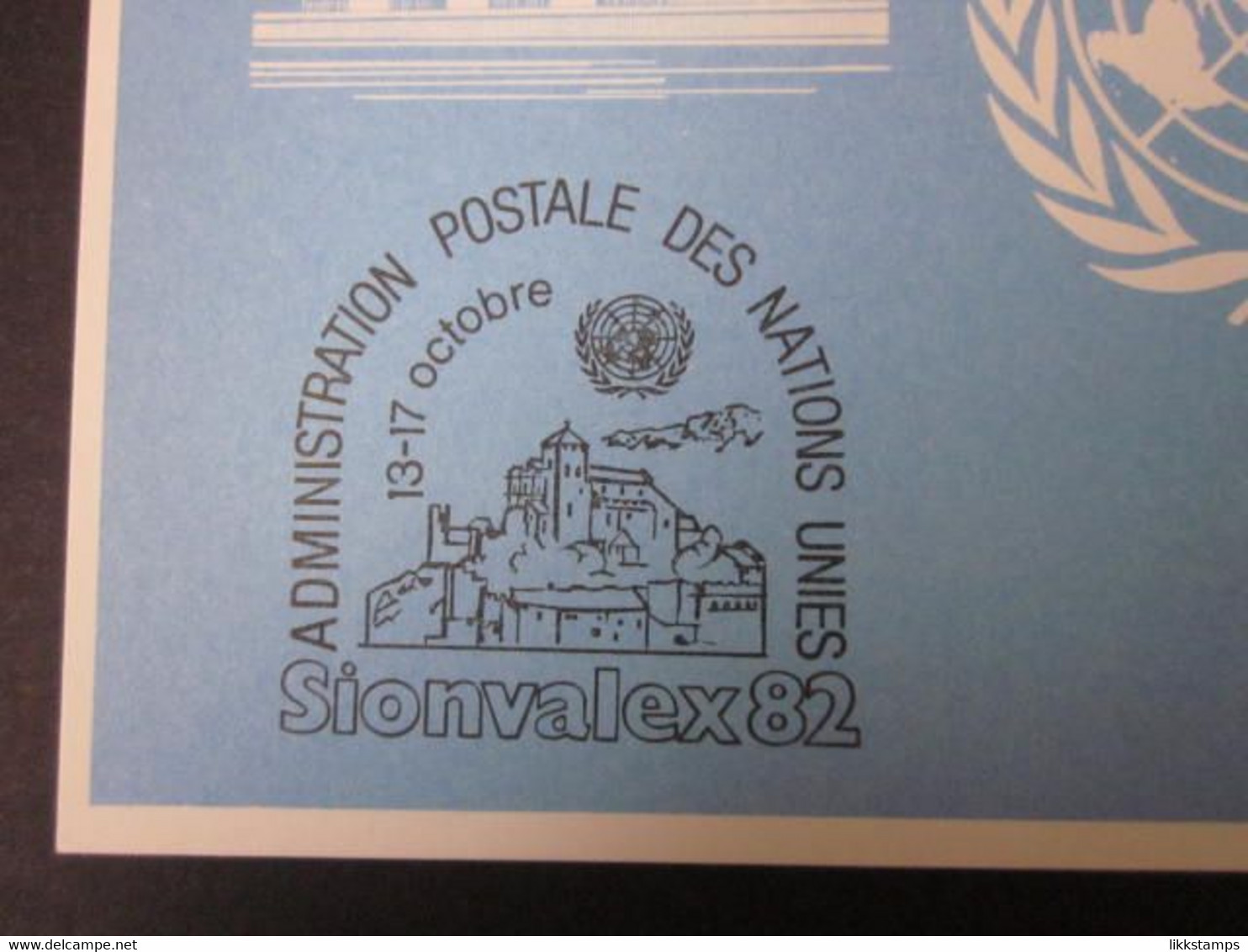 A RARE SIONVALEX 82 EXHIBITION SOUVENIR CARD WITH FIRST DAY OF EVENT CANCELLATION. ( 02274 ) - Lettres & Documents