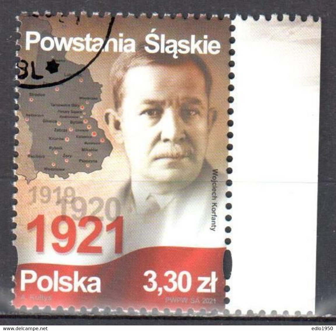 Poland 2021 - Silesian Uprisings - Mi. 5299 - Used - Oblitérés