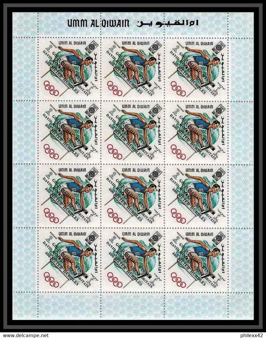 219c Umm al Qiwain MNH ** Mi N° 285 / 293 A overprint black jeux olympiques olympic games MEXICO 68 feuilles (sheets)