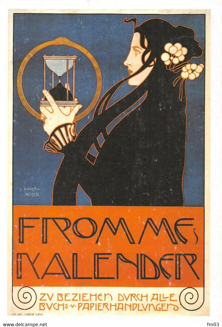 Koloman Moser Réédition Femme Sablier - Moser