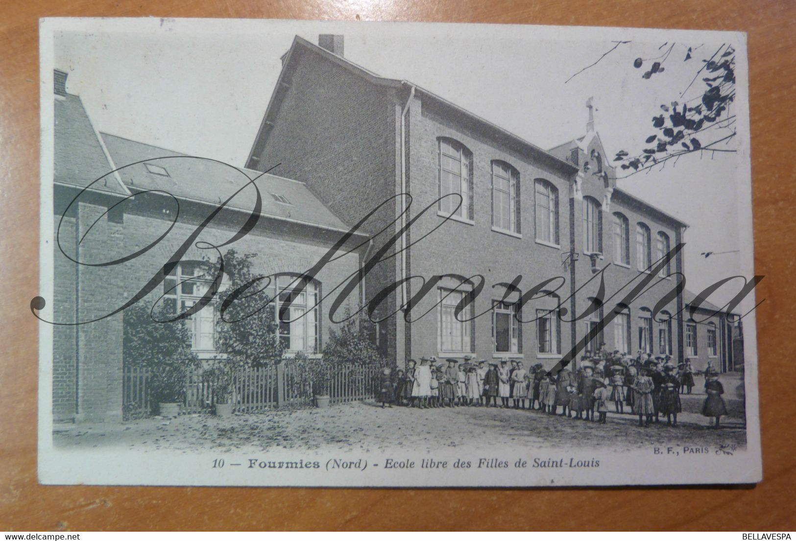 Fourmies Nord D59. Ecole Des Filles St Louis. Cachet Postale "A" 1910 - Fourmies