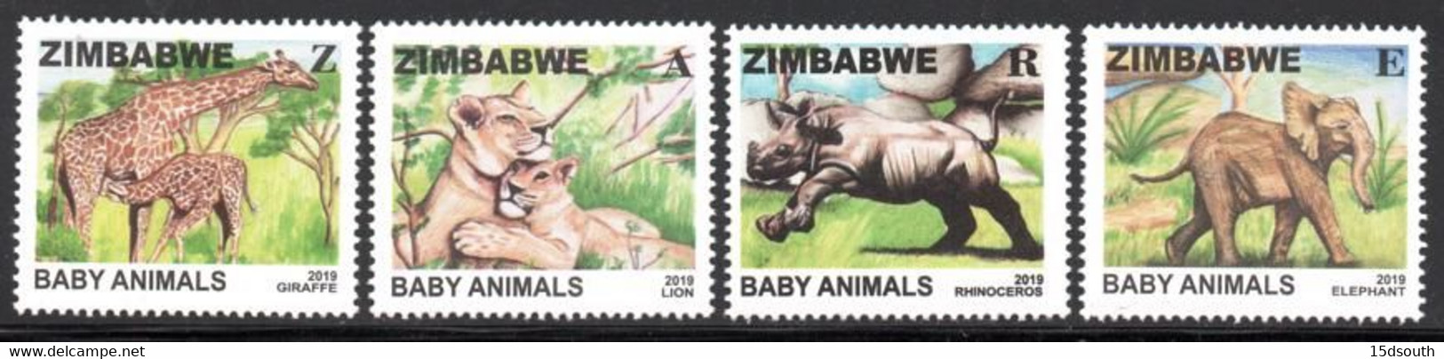 Zimbabwe - 2019 Baby Animals Set (**) - Andere & Zonder Classificatie