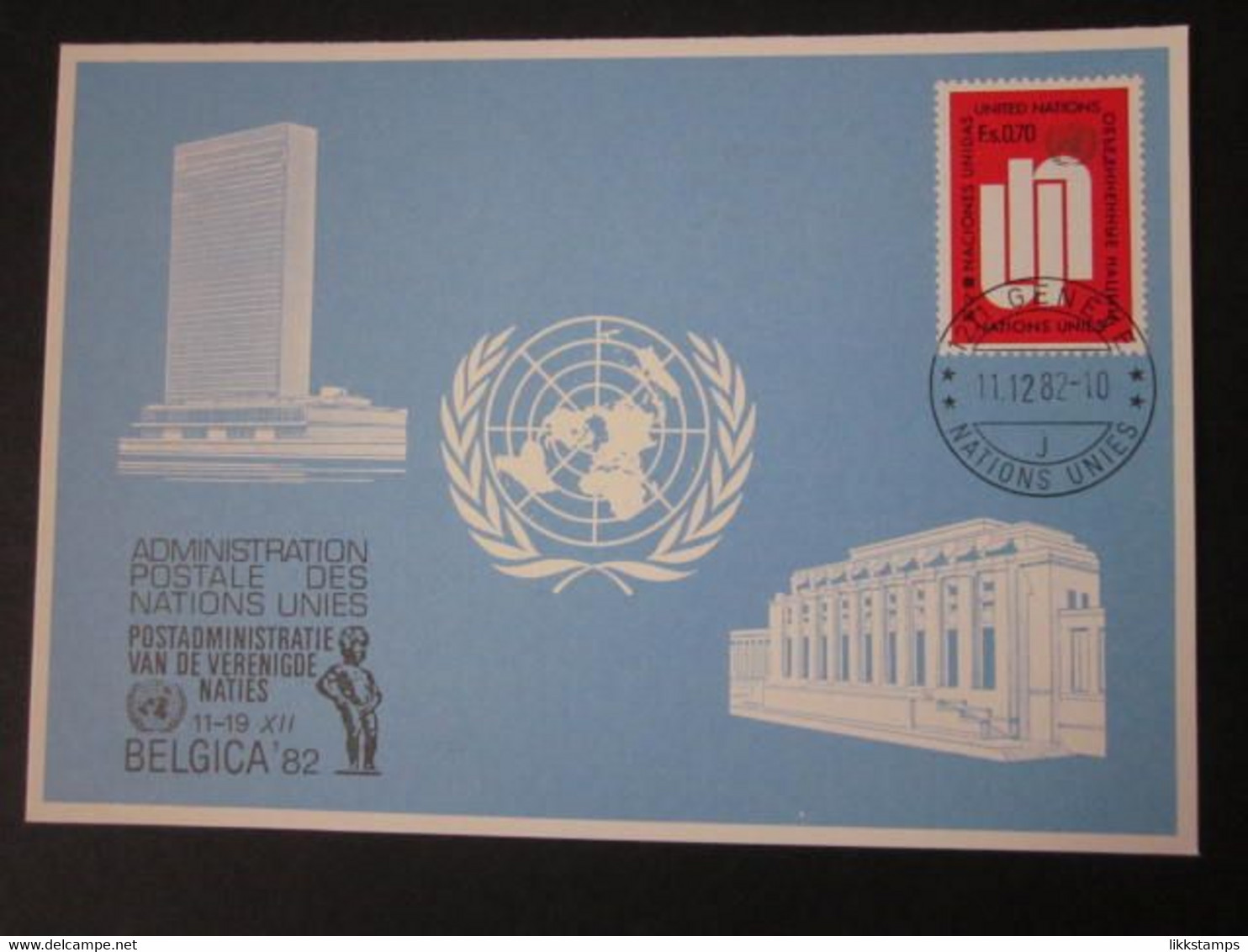 A RARE BELGICA '82 EXHIBITION SOUVENIR CARD WITH FIRST DAY OF EVENT CANCELLATION. ( 02276 ) - Covers & Documents