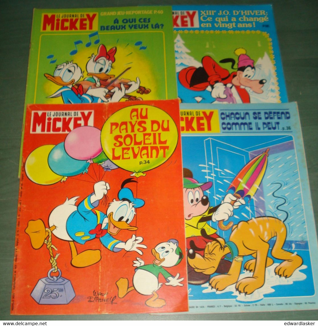 Journal De MICKEY - Lot De 4 N° De 1979 Et 1980 - Journal De Mickey