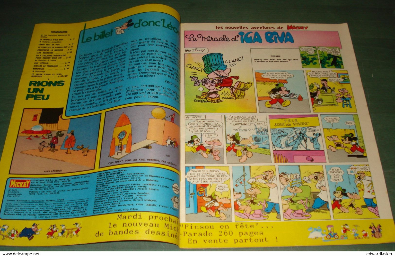 Journal De MICKEY - Lot De 4 N° De 1979 Et 1980 - Journal De Mickey