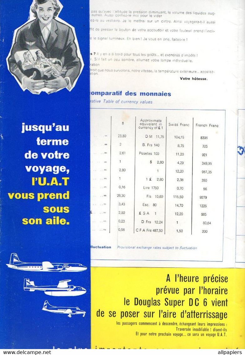 Pochette U.A.T Aéromaritime Union Aéromaritime De Transport Avec Double Carte - Format : 32x20 Cm - Publicidad