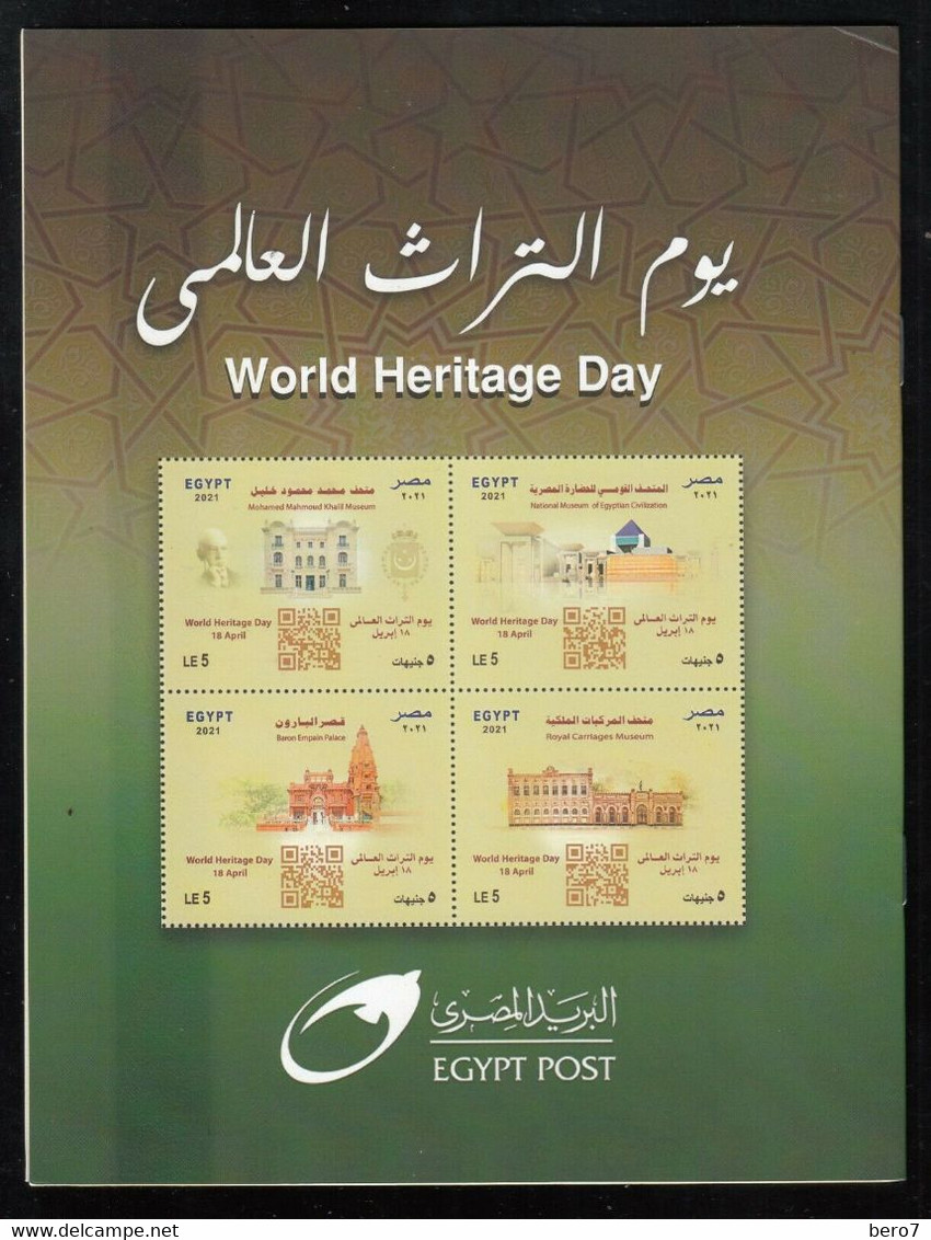 Egypt -  2021 ISSUED WORLD HERITAGE DAY 8 PAGE BOOKLET (Egypte) (Egitto) (Ägypten) - Storia Postale