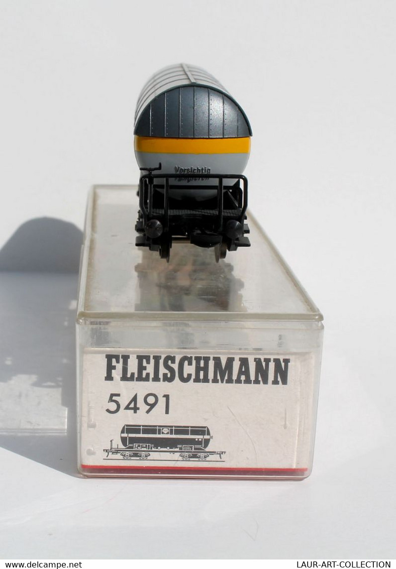 FLEISCHMANN HO N°5491 WAGON VOITURE DB581854, SHELL CITERNE HAMBURG + BOITE / MINIATURE MODELISME FERROVIAIRE (0507.23) - Vagoni Merci