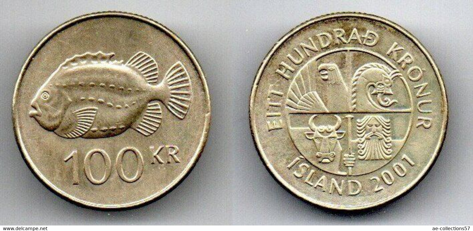 Islande - 100 Kronur 2001 SUP - Islande