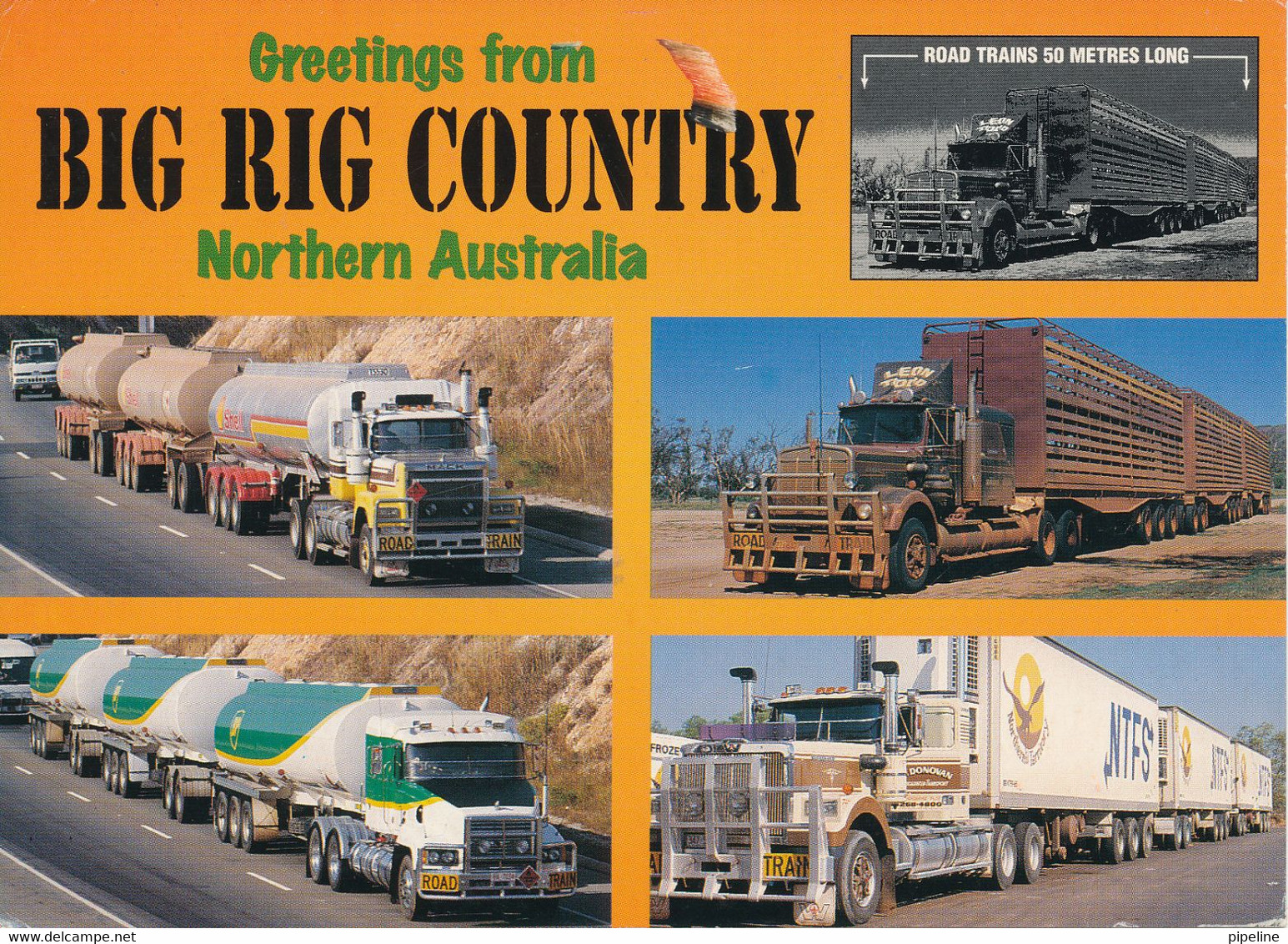 Australia Postcard Sent From Singapore To Denmark 12-11-1998 (Big Rig Country Northern Australia TRUCKS) - Zonder Classificatie