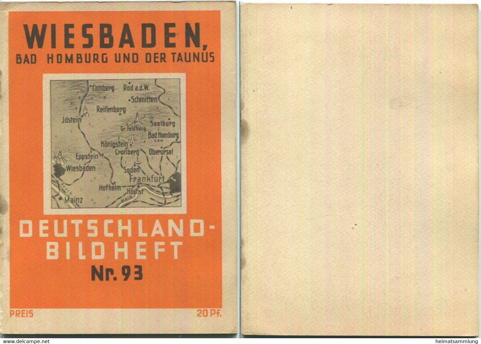 Nr. 93 Deutschland-Bildheft - Wiesbaden - Bad Homburg Und Der Taunus - Otros & Sin Clasificación