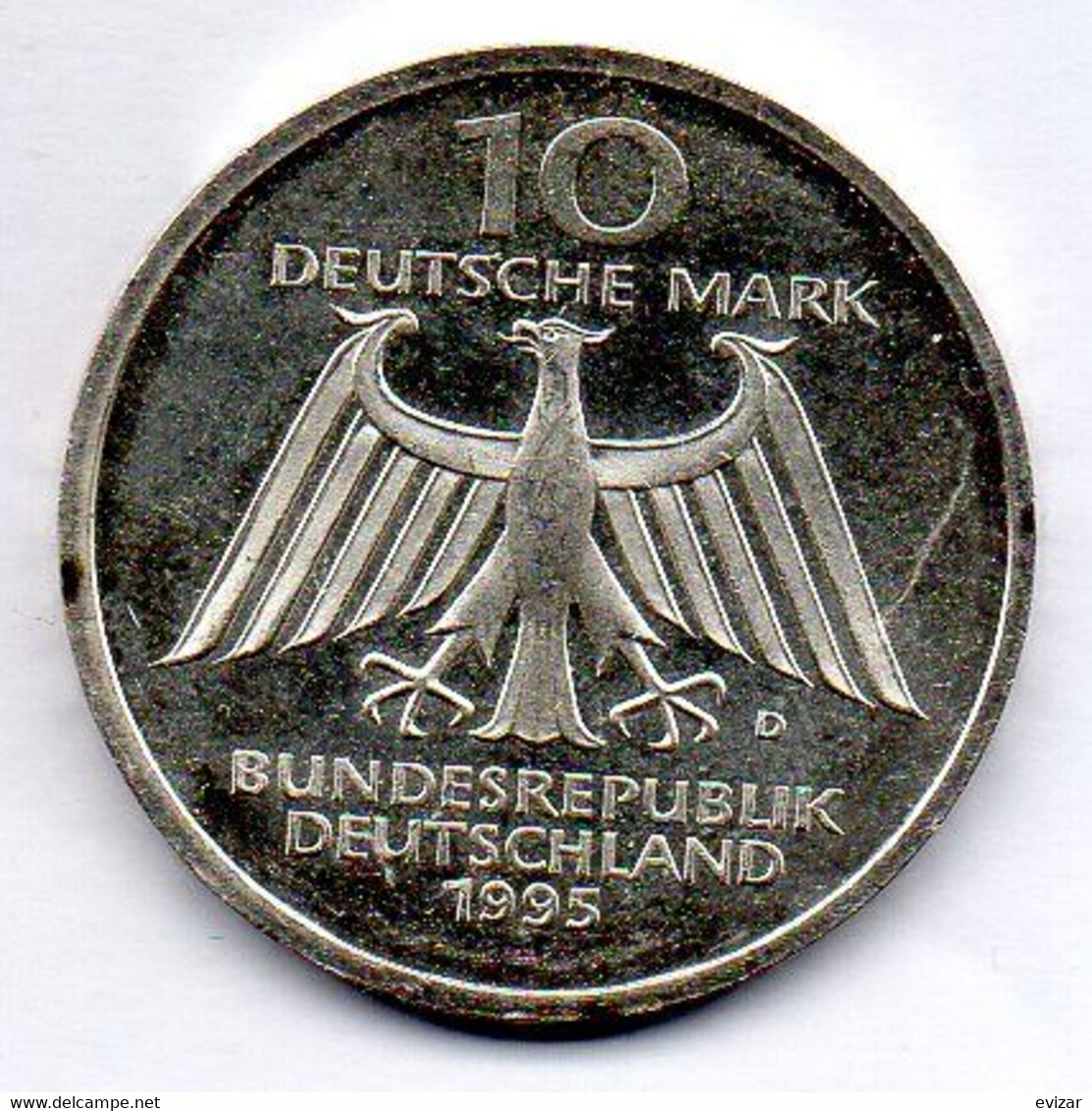 GERMANY, 10 Mark, Silver, Year 1995-D, KM #187, PROOF. - Altri & Non Classificati