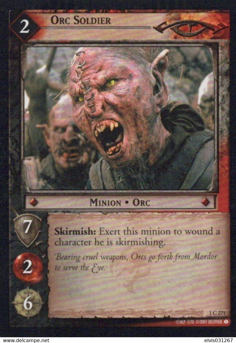 Vintage The Lord Of The Rings: #2 Orc Soldier - EN - 2001-2004 - Mint Condition - Trading Card Game - El Señor De Los Anillos