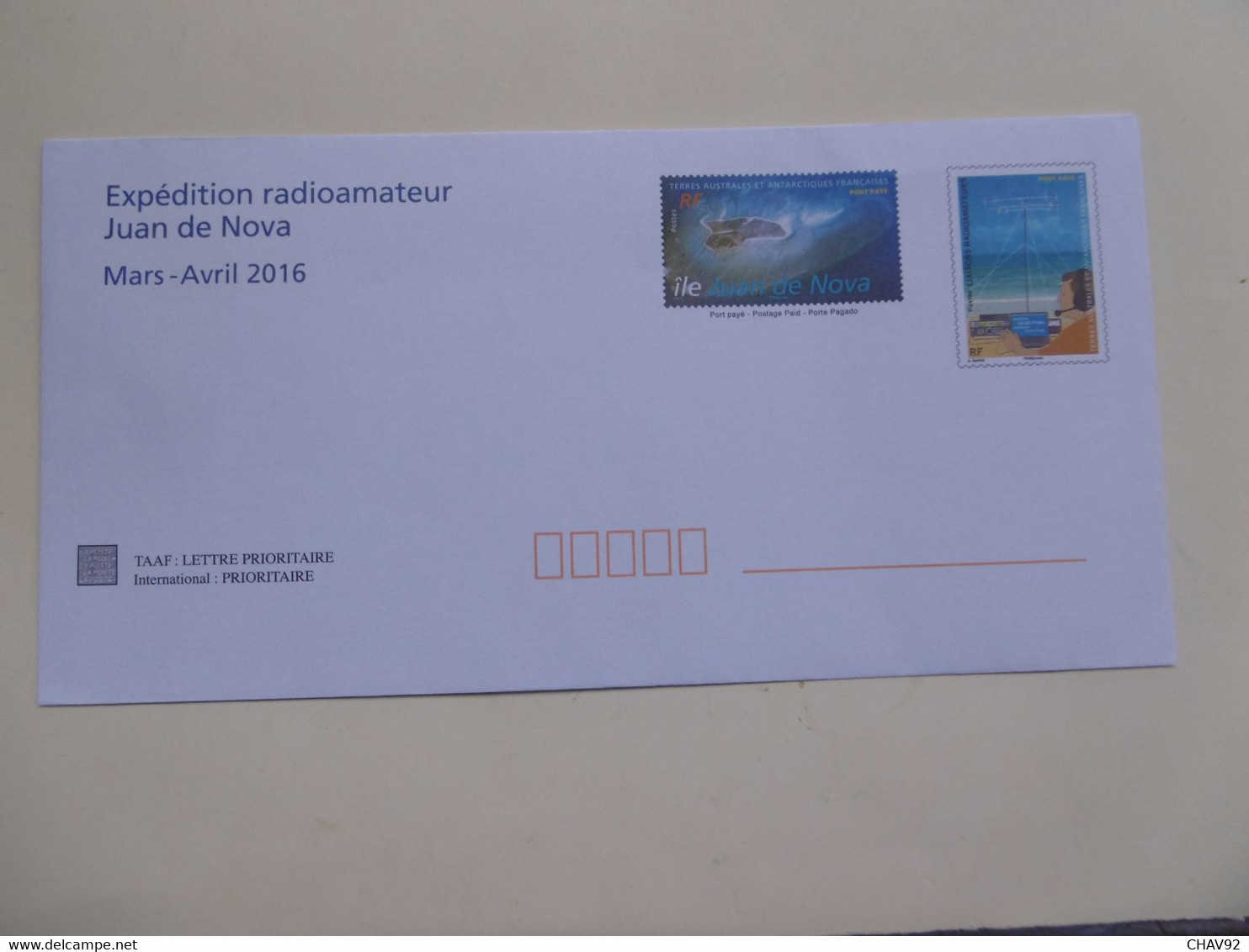 T A A F 2016   PRET A POSTER   NON REPETORIE YVERT   EXPEDITION RADIOAMATEUR JUAN DE NOVA  PETIT TIRAGE - Postal Stationery