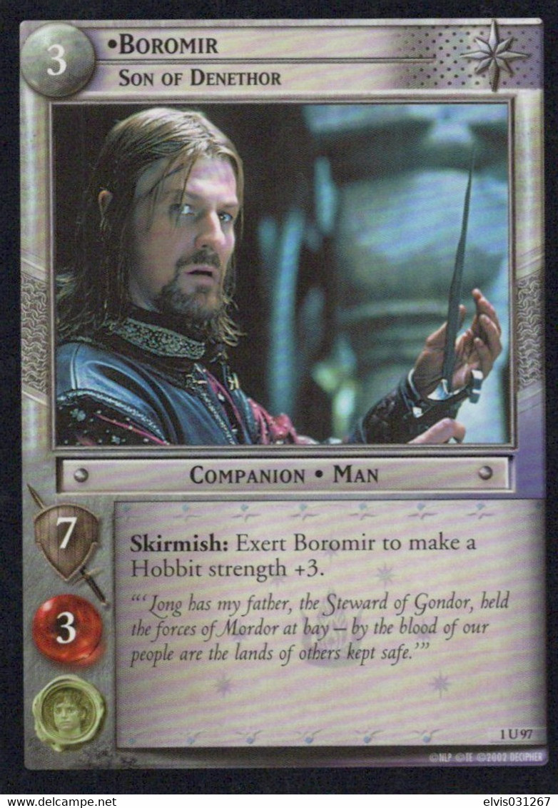 Vintage The Lord Of The Rings: #3 Boromir Son Of Denethor - EN - 2001-2004 - Mint Condition - Trading Card Game - Herr Der Ringe