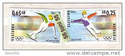 2002,  Winter Olympics Salt Lake City  2v.- MNH  BULGARIA / Bulgarie - Hiver 2002: Salt Lake City