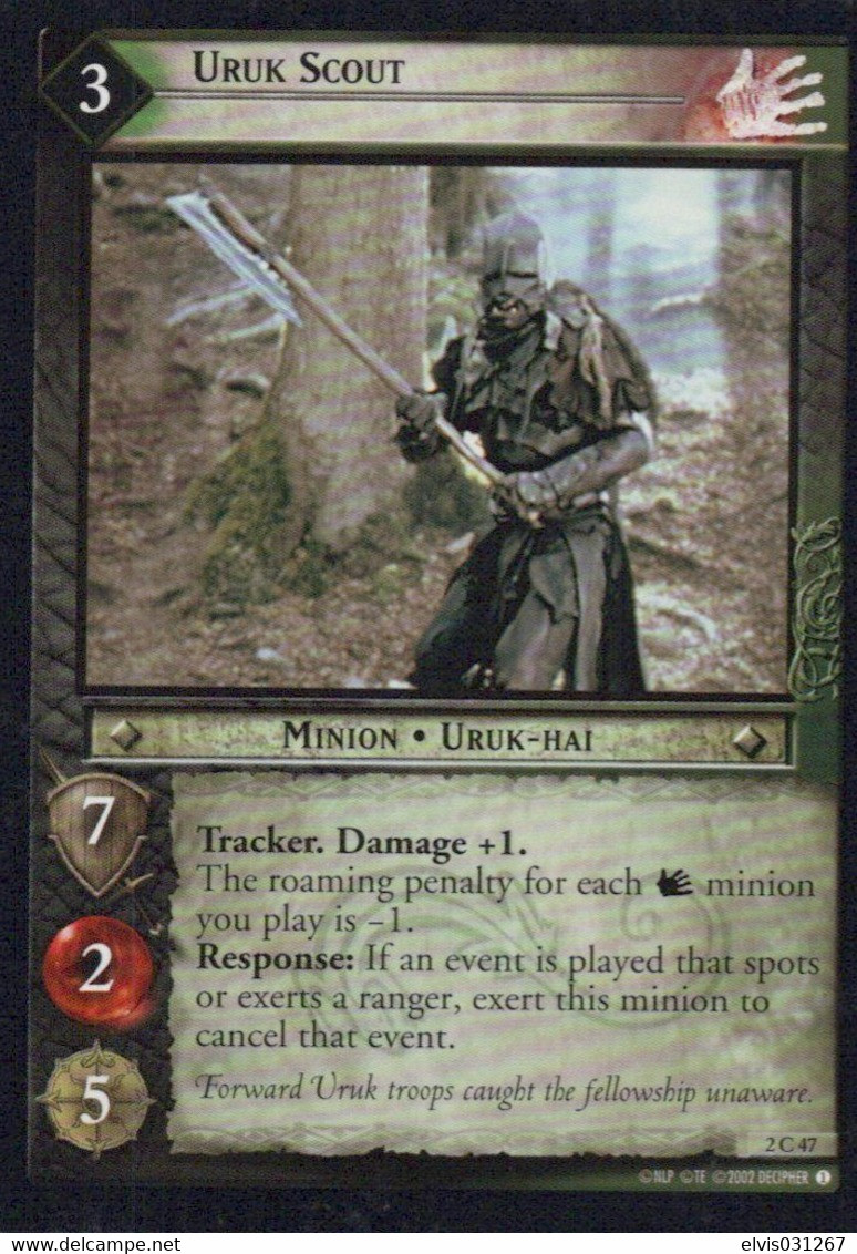 Vintage The Lord Of The Rings: #3 Uruk Scout - EN - 2001-2004 - Mint Condition - Trading Card Game - Lord Of The Rings