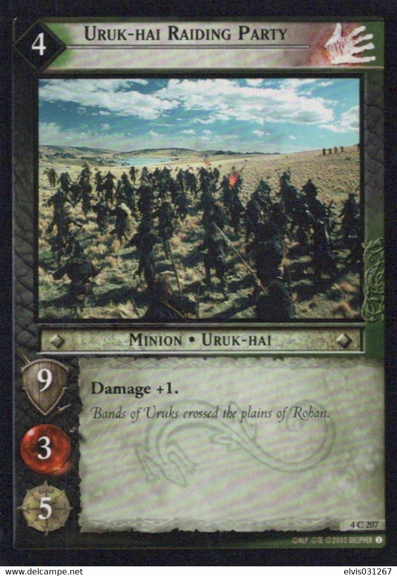 Vintage The Lord Of The Rings: #4 Uruk-Hai Raiding Party - EN - 2001-2004 - Mint Condition - Trading Card Game - El Señor De Los Anillos