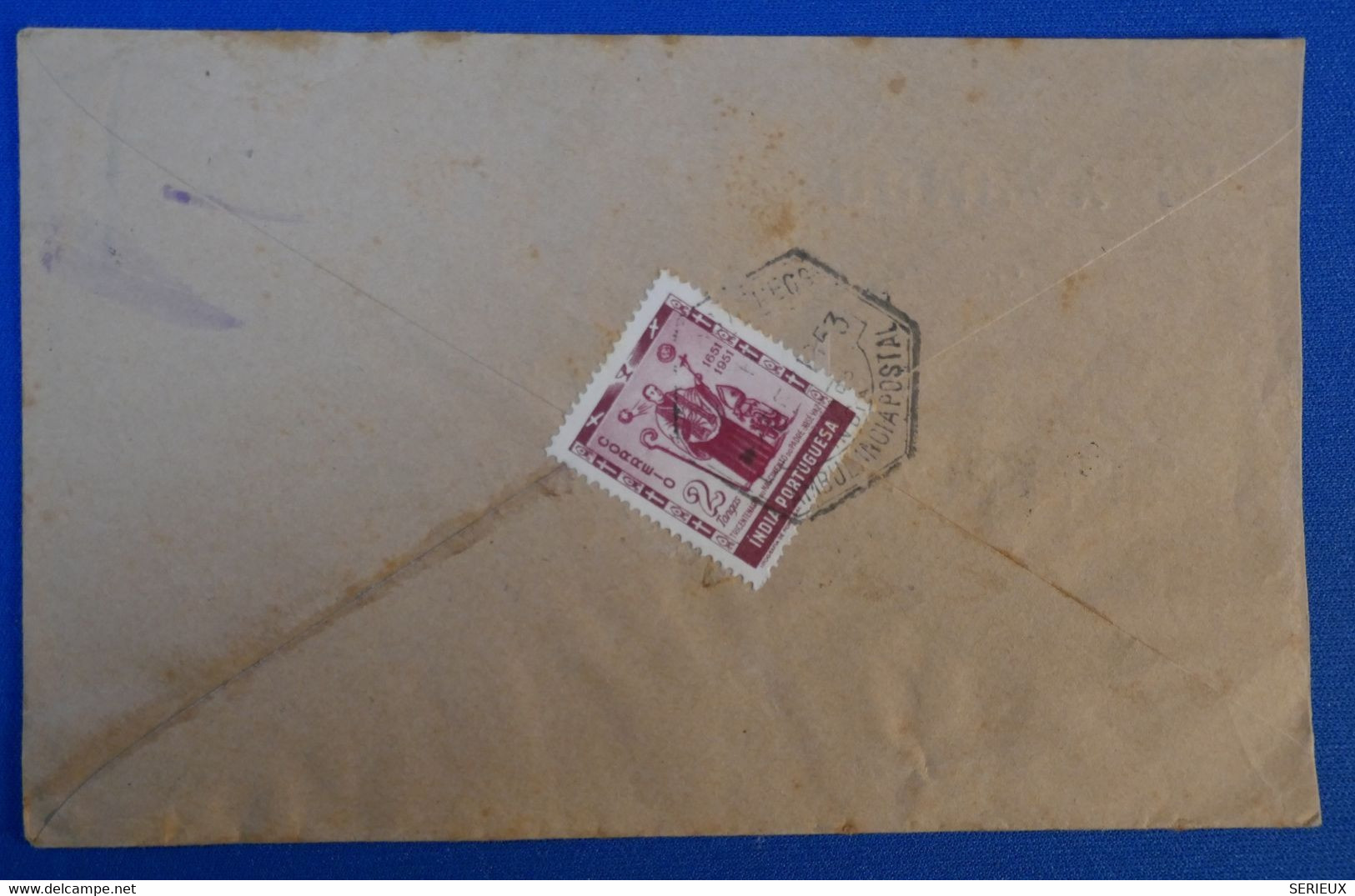 I 21 INDE PORTUGAISE BELLE LETTRE RARE 1953 GOA POUR BOMBAY + AFFRANCH INTERESSANT - India Portoghese