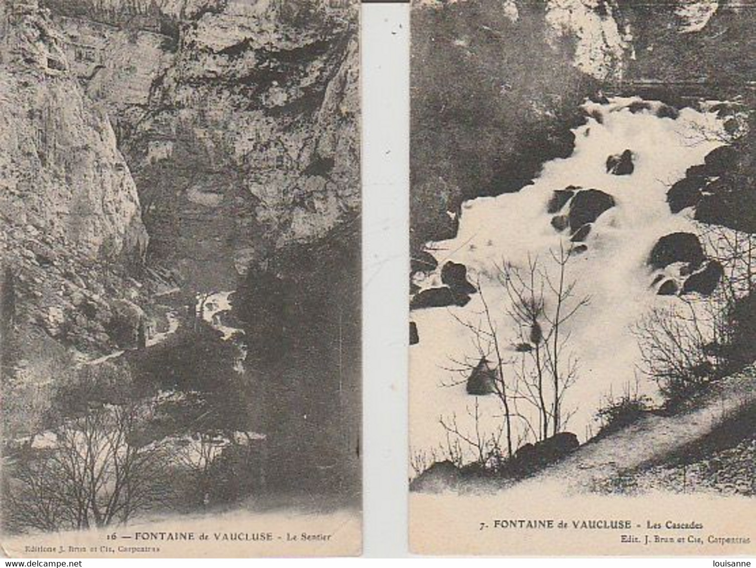 FONTAINE  DE  VAUCLUSE  ( 84 )  5  C P  A  DIVERSES  ( 21 / 11 / 73  ) - Pernes Les Fontaines