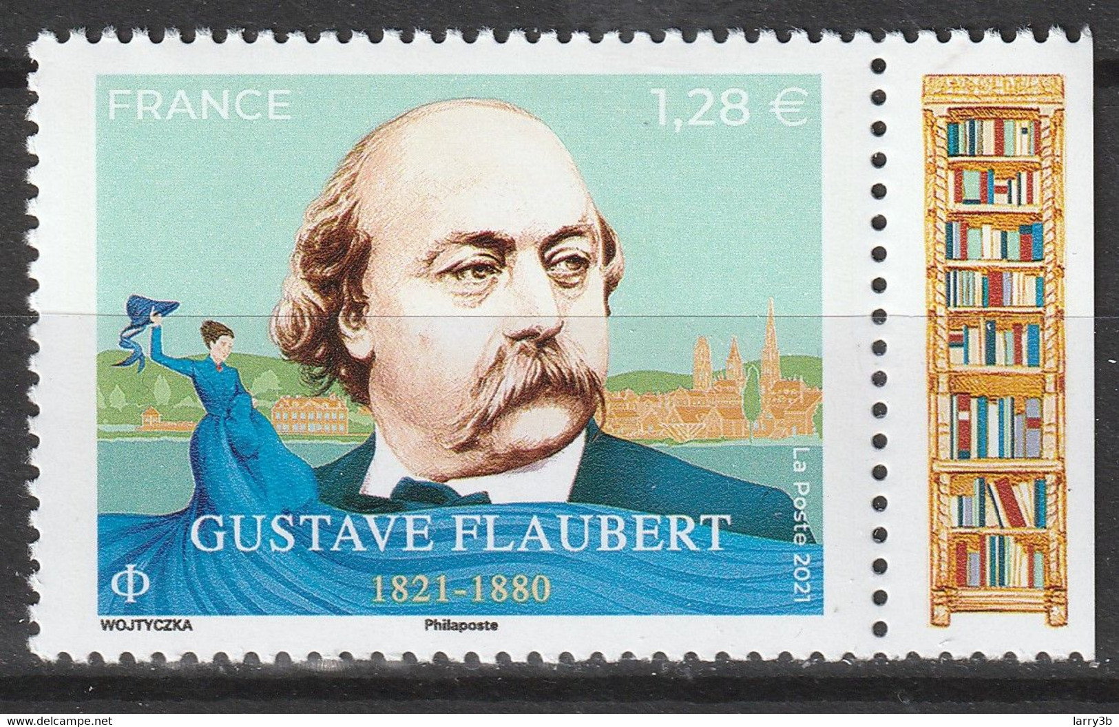 "GUSTAVE FLAUBERT - 1821 - 1880" - TIMBRE BDF ISSU FEUILLET - 2021 - NEUF ** - Ongebruikt