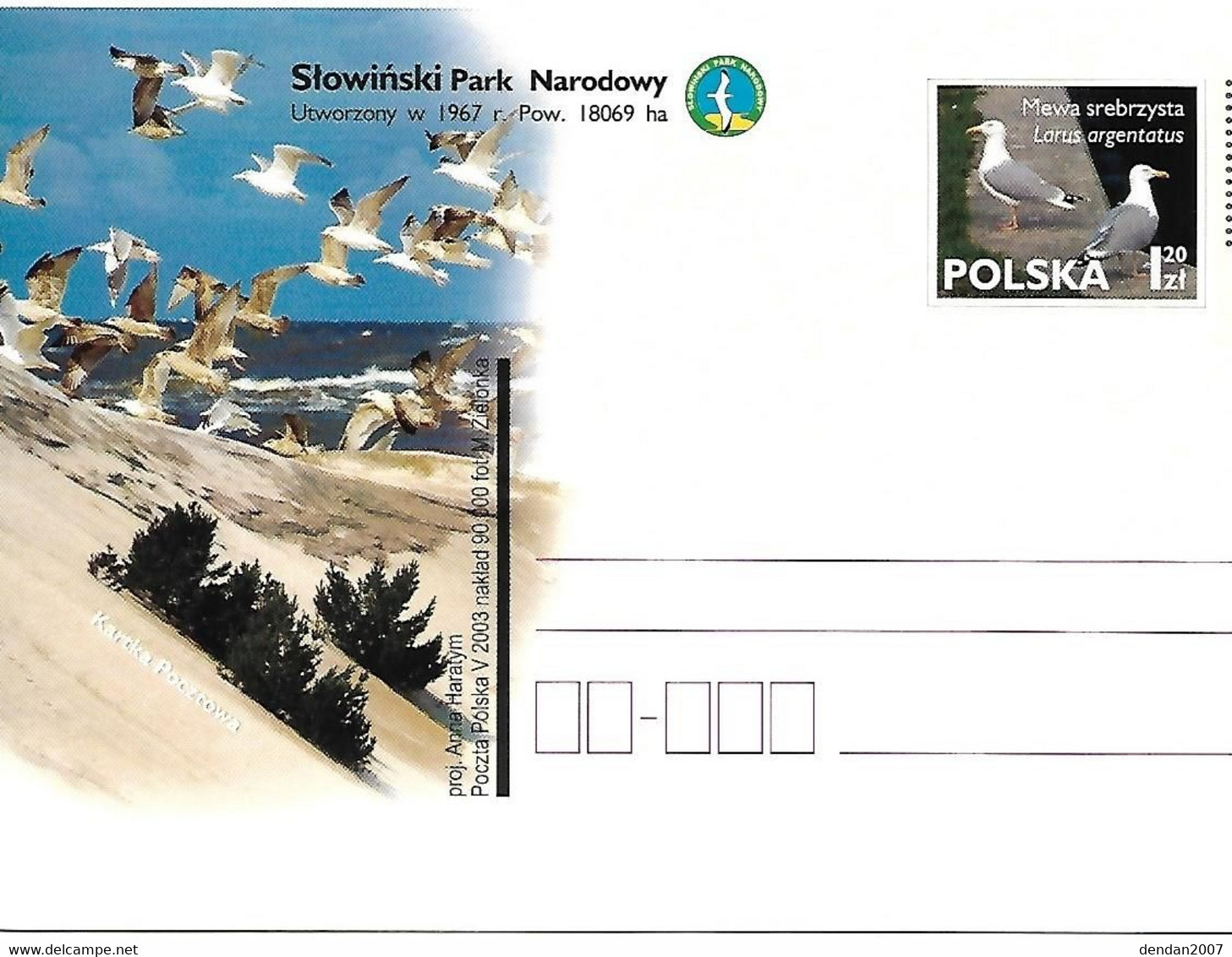 Poland - MNH ** 2003 Postal Stationery : European Herring Gull - Larus Argentatus - Gabbiani