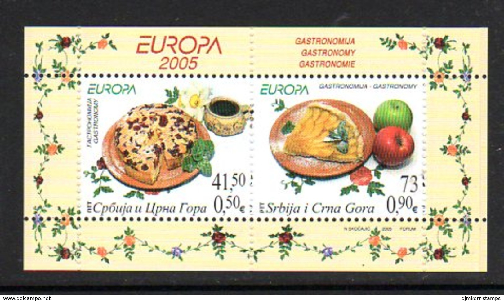SERBIA & MONTENEGRO 2005 Europa: Gastronomy Block MNH/**.  Michel Block 61 - Hojas Y Bloques