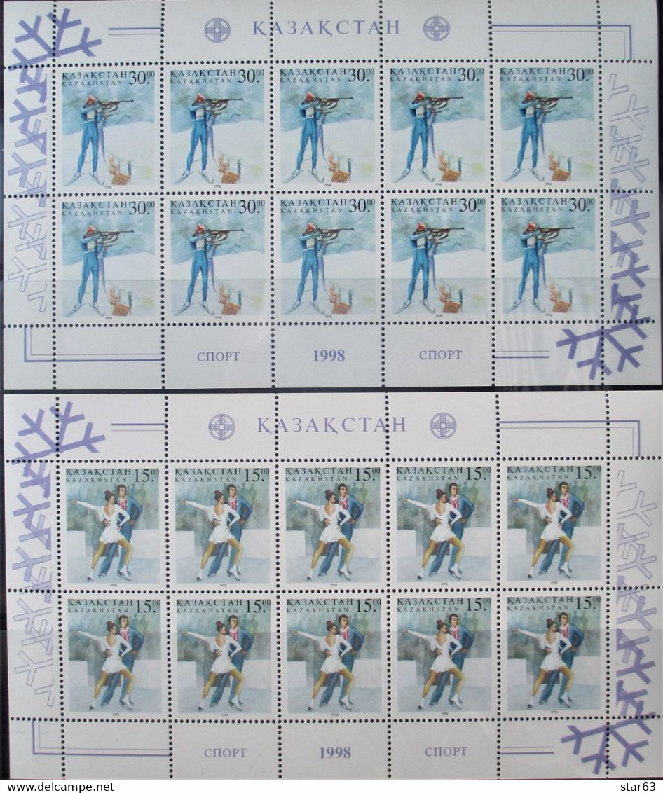 Kazakhstan  1998 Winter Olympic Games  Nagano   2 M/S   MNH - Invierno 1998: Nagano