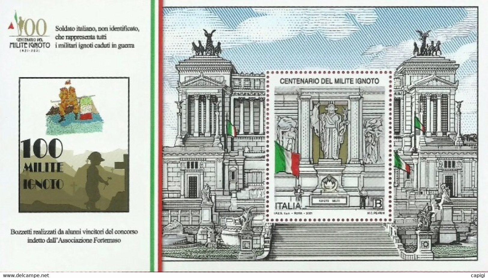 2021 - ITALIA -MILITE IGNOTO - NEL CENTESIMO ANNIVERSARIO- MINIFOGLIO NUOVO - 2021-...: Mint/hinged