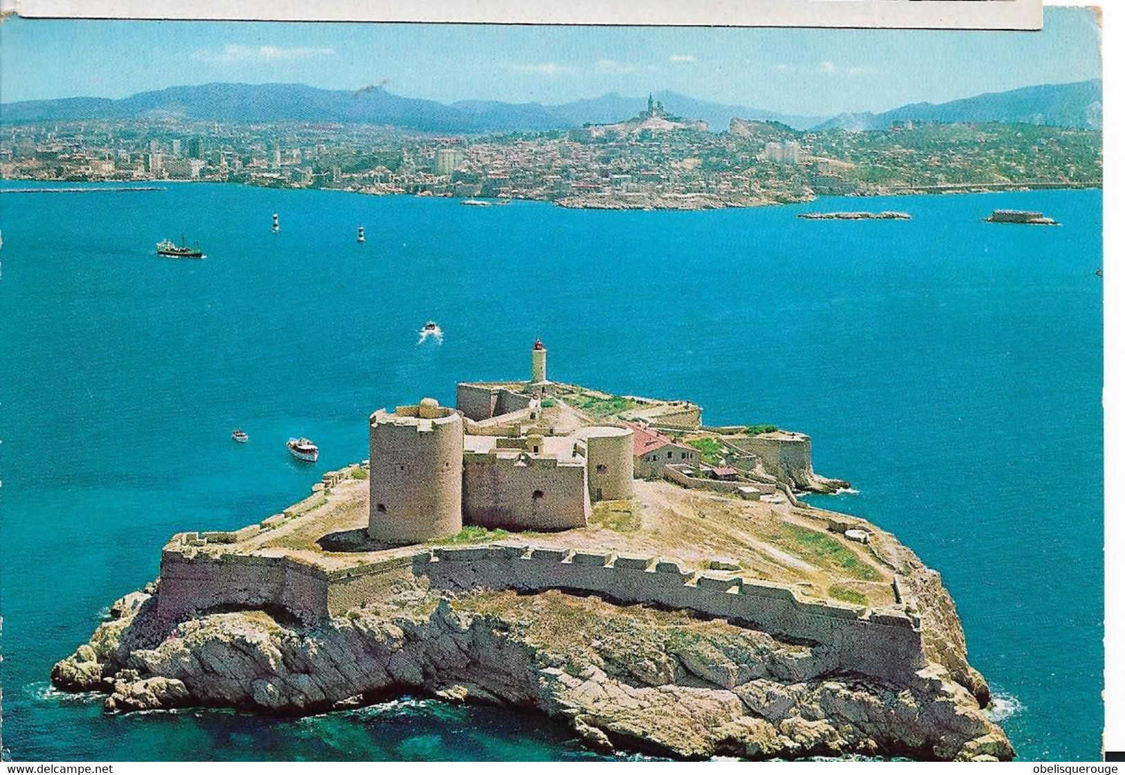 13 MARSEILLE CHATEAU D IF VUE AERIENNE LA VILLE ET ND DE LA GARDE   1968 - Museums