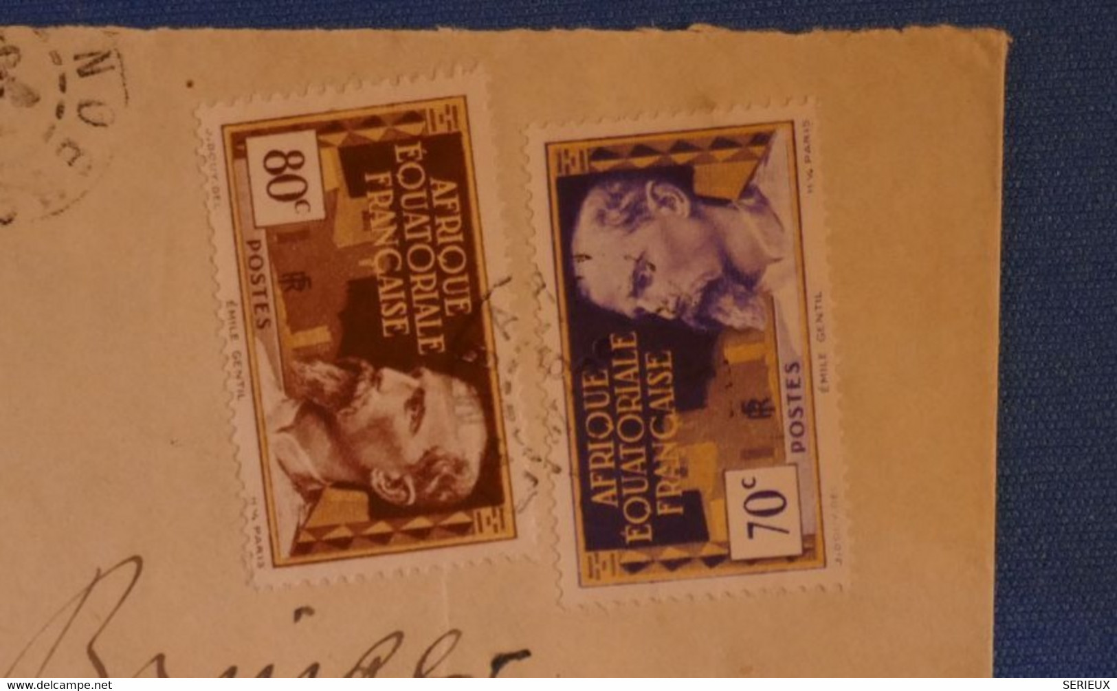 K15 AEF GABON BELLE LETTRE 1934 PAR AVION POUR LIBREVILLE + AFFRANCHIS. INTERESSANT - Covers & Documents