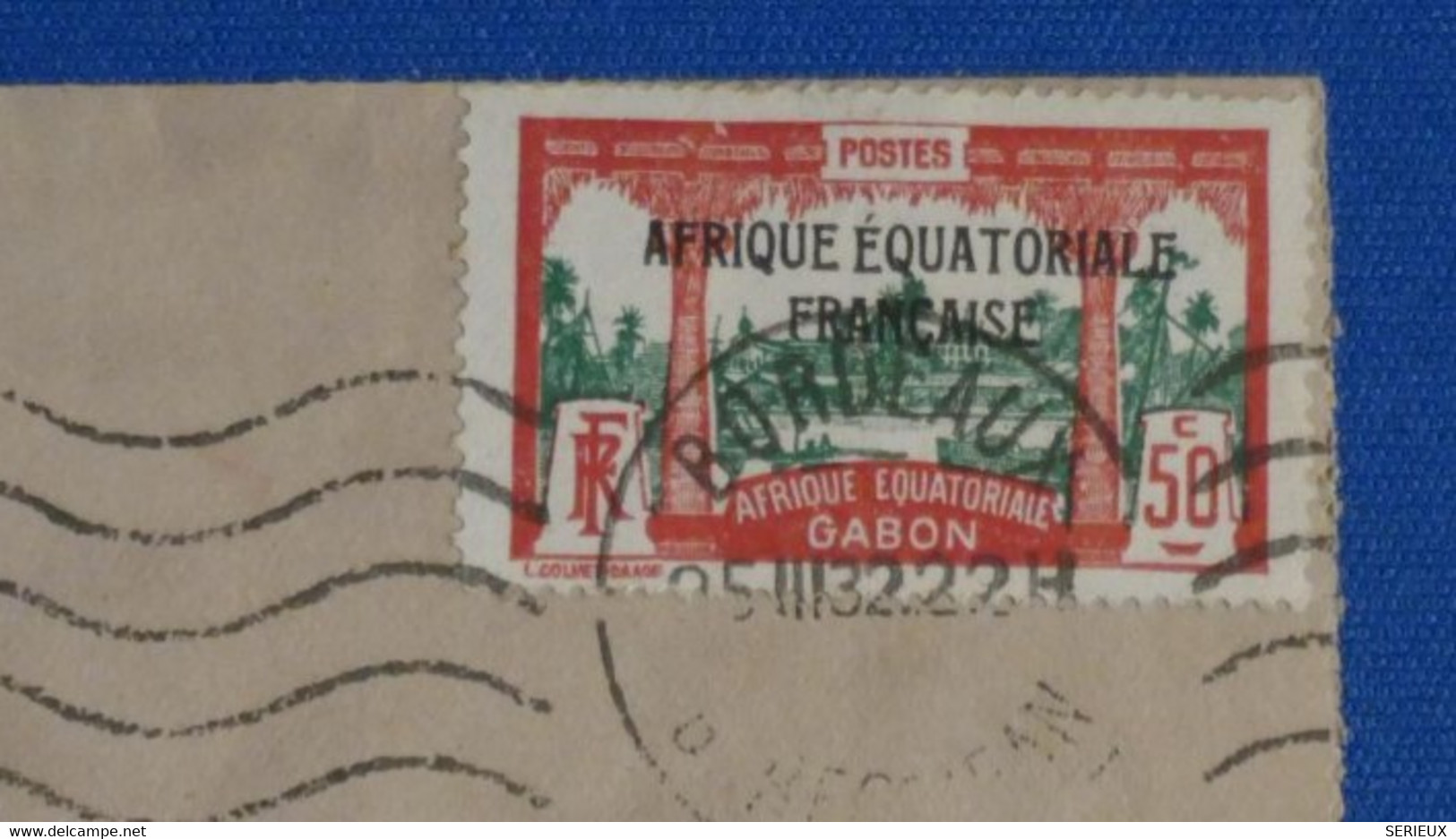 M9 AEF GABON BELLE LETTRE 1932 LIBREVILLE POUR BORDEAUX FRANCE+AFFRANCHISSEMENT INTERESSANT - Cartas & Documentos