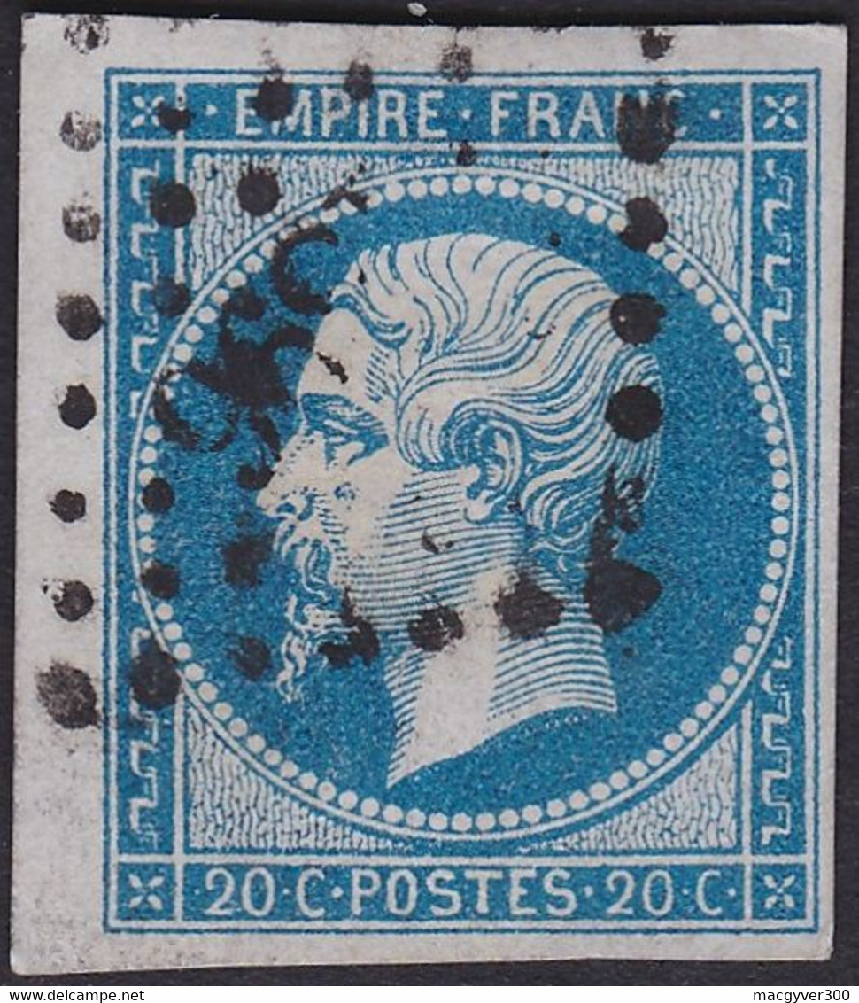 FRANCE, 1854, Type Napoléon III, Bleu Type 1 (Yvert 14A) - 1853-1860 Napoleon III
