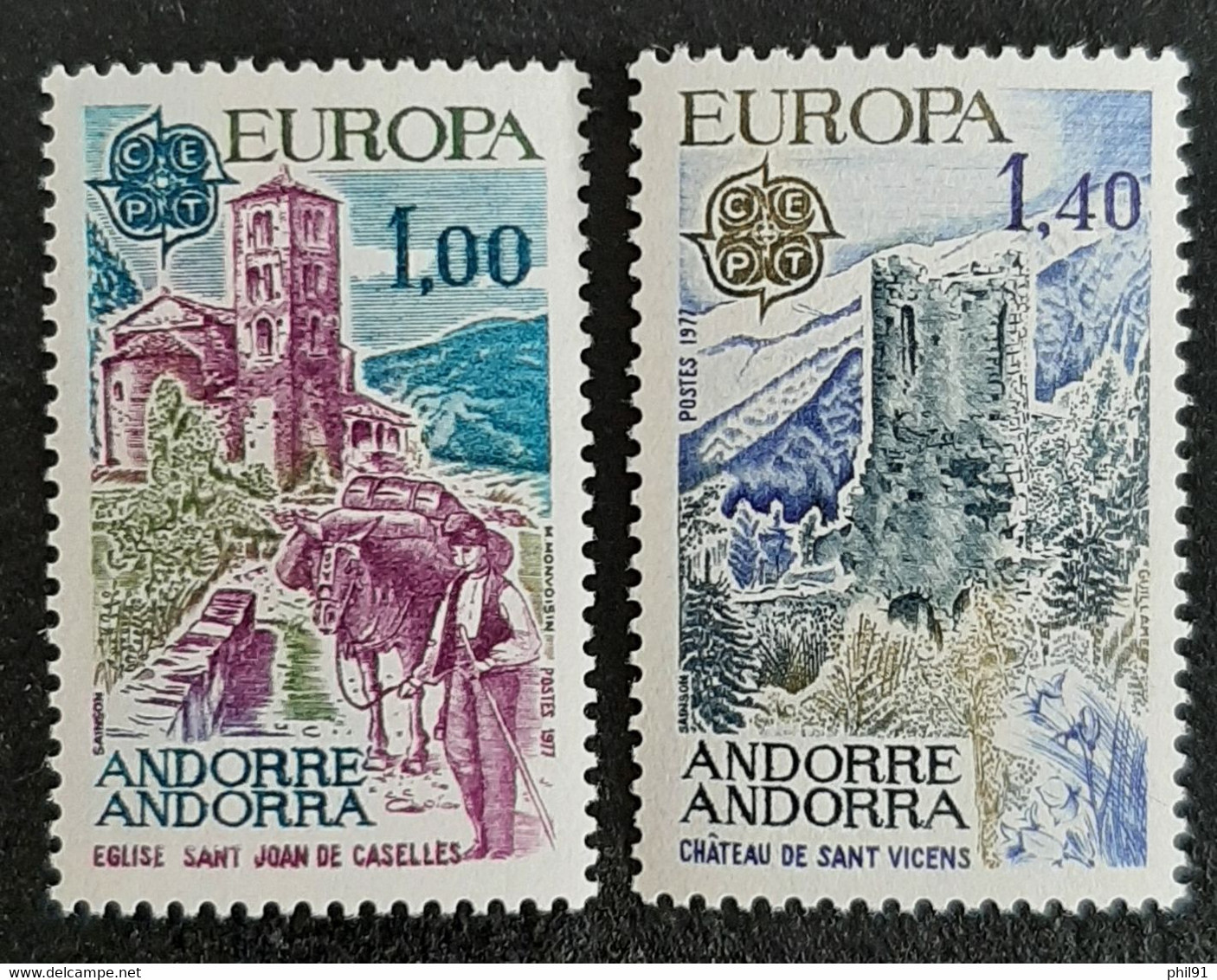 ANDORRE    Europa 1977   N° Y&T  261 Et 262  ** - Nuovi