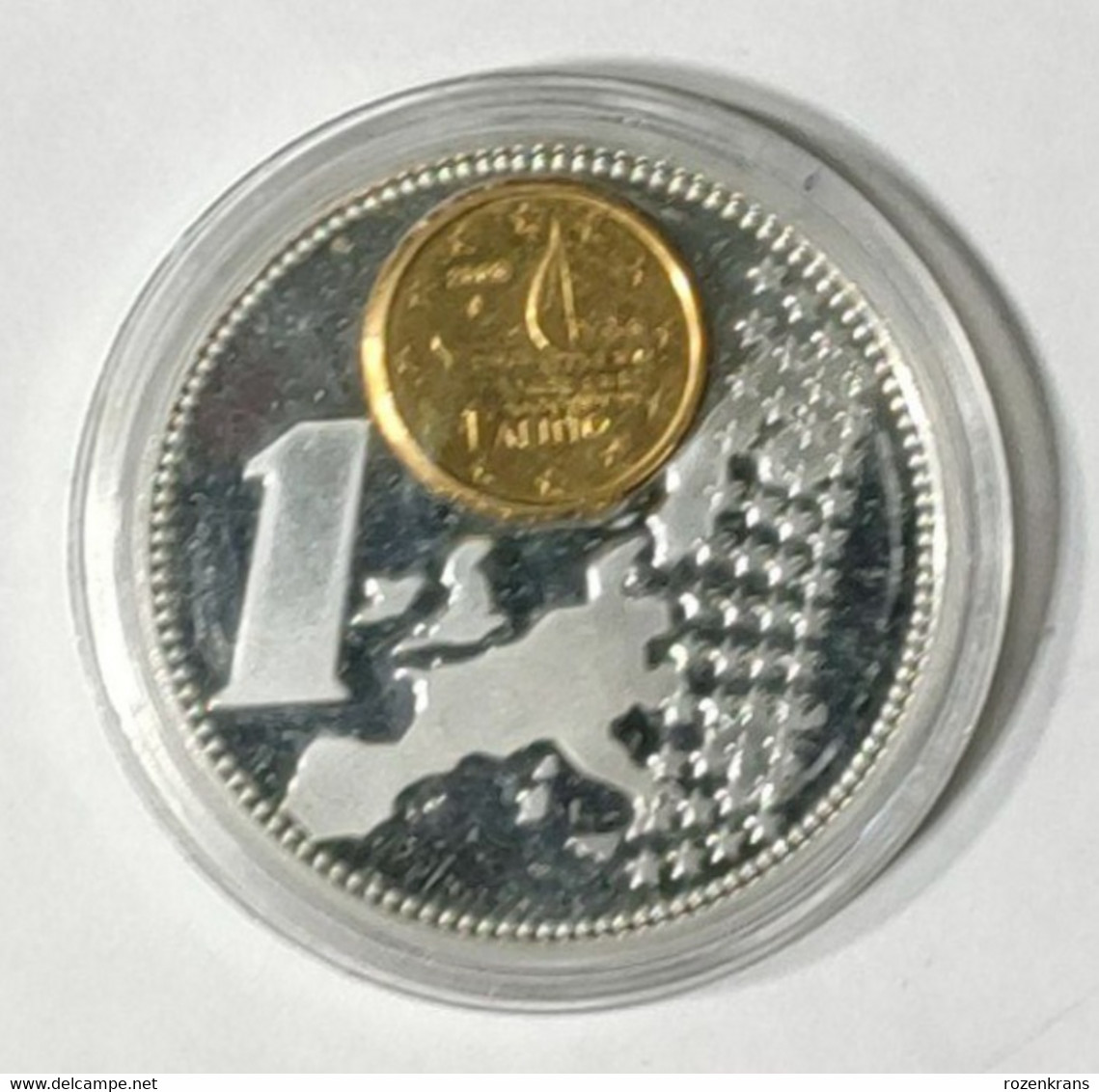 1 Euro 2002 The New Euro Pean Currency Greek Princess EUROPA Naked Woman Abducted By God ZEUS In The Form Of BULL - Other & Unclassified