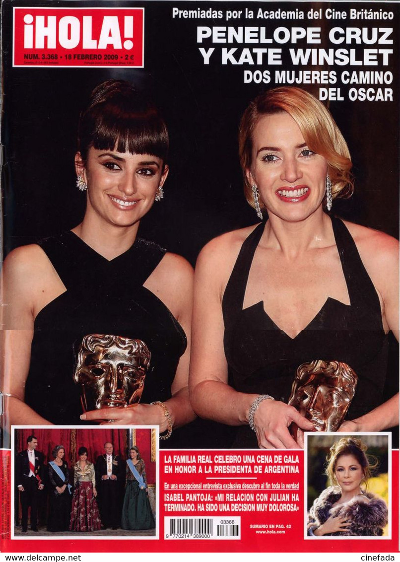 HOLA N° 3.368 18/02/09. PENELOPE CRUZ Et KATE WINSLET. Format 33x24cm. Version Espagnole. - [3] 1991-Hoy