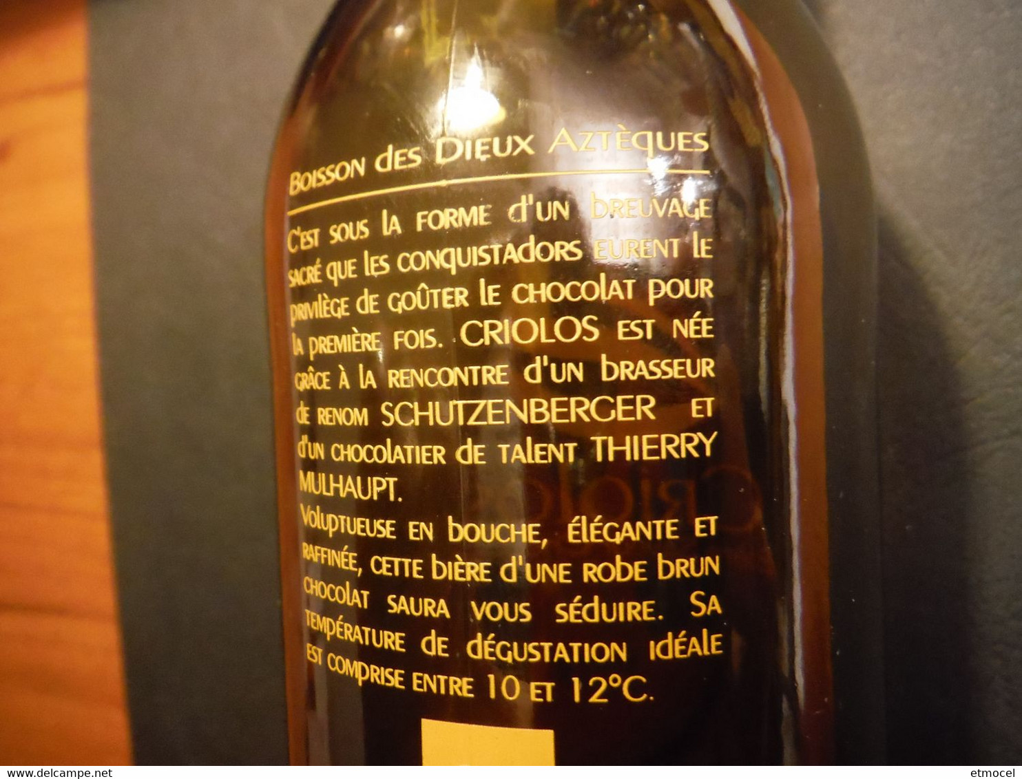 Bouteille Rare De Bière Criolos - Bière Saveur Chocolat - SCHUTZENBERGER - Thierry Mulhaupt - Birra