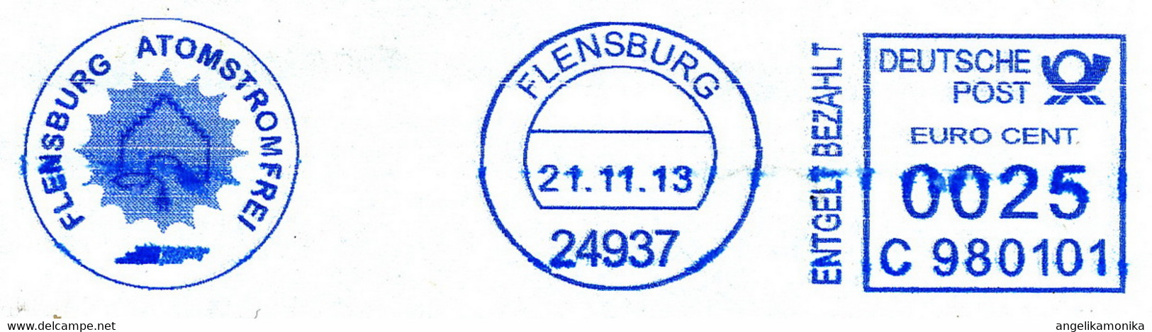 Freistempel Kleiner Ausschnitt 1232 Atomstromfrei Flensburg - Maschinenstempel (EMA)